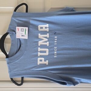 PUMA SIGNATURE BRAND MEN'S BLUE TANK TOP SIZE LARGE